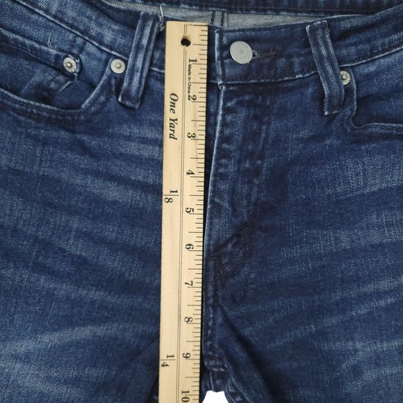 Levis 514 Mens Size 30 x 32 Dark Wash Denim Low Rise Straight Leg Pants - Picture 4 of 12